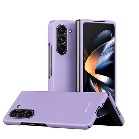 Coque Plastique Mat Protection Integrale 360 Degres Avant et Arriere Etui Housse Q03H pour Samsung Galaxy Z Fold5 5G Violet