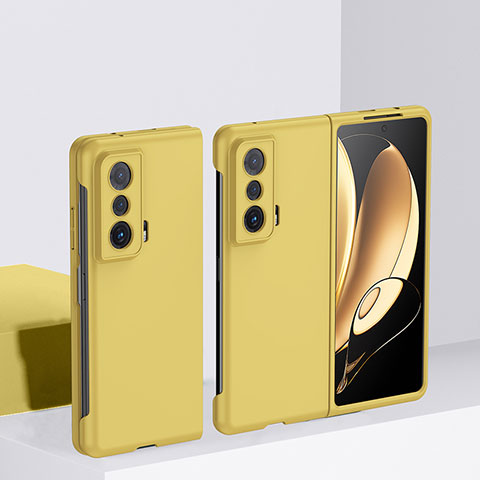 Coque Plastique Mat Protection Integrale 360 Degres Avant et Arriere Etui Housse QH1 pour Huawei Honor Magic Vs 5G Jaune