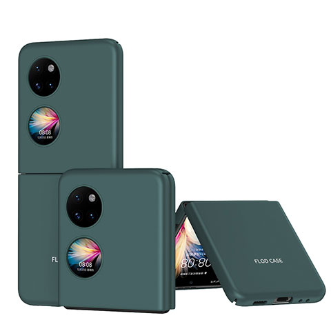 Coque Plastique Mat Protection Integrale 360 Degres Avant et Arriere Etui Housse QH1 pour Huawei Pocket S Vert