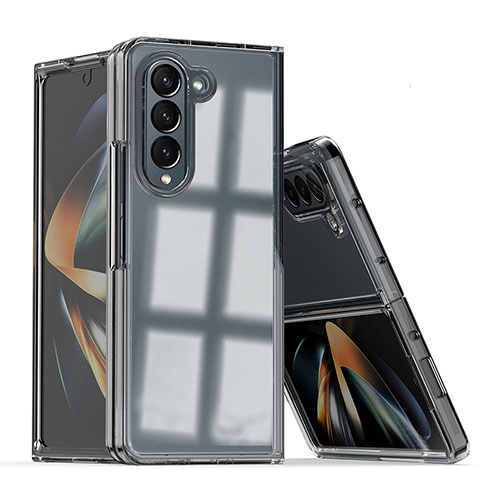 Coque Plastique Mat Protection Integrale 360 Degres Avant et Arriere Etui Housse QW1 pour Samsung Galaxy Z Fold5 5G Clair