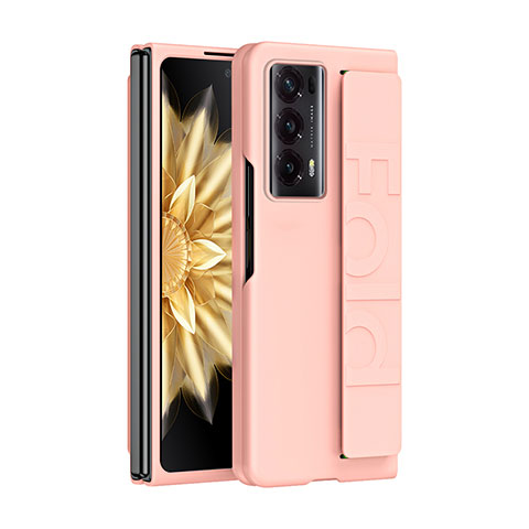 Coque Plastique Mat Protection Integrale 360 Degres Avant et Arriere Etui Housse SD1 pour Huawei Honor Magic V2 5G Or Rose