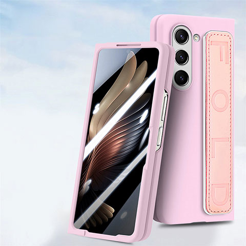 Coque Plastique Mat Protection Integrale 360 Degres Avant et Arriere Etui Housse SD3 pour Samsung Galaxy Z Fold5 5G Rose