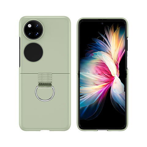 Coque Plastique Mat Protection Integrale 360 Degres Avant et Arriere Etui Housse Z02L pour Huawei Pocket S Vert