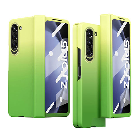 Coque Plastique Mat Protection Integrale 360 Degres Avant et Arriere Etui Housse Z03L pour Samsung Galaxy Z Fold5 5G Vert