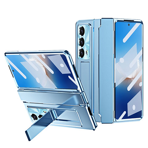 Coque Plastique Mat Protection Integrale 360 Degres Avant et Arriere Etui Housse ZL1 pour Huawei Honor Magic Vs2 5G Bleu