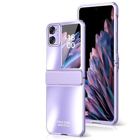 Coque Plastique Mat Protection Integrale 360 Degres Avant et Arriere Etui Housse ZL2 pour Oppo Find N2 Flip 5G Violet