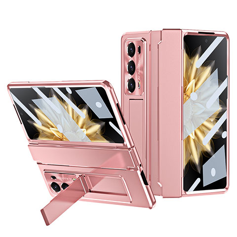 Coque Plastique Mat Protection Integrale 360 Degres Avant et Arriere Etui Housse ZL3 pour Huawei Honor Magic V2 5G Or Rose