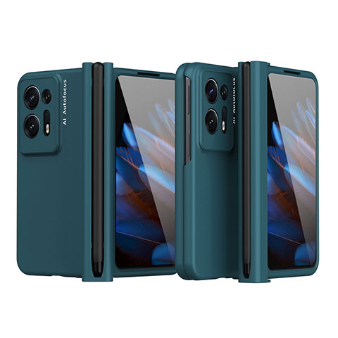 Coque Plastique Mat Protection Integrale 360 Degres Avant et Arriere Etui Housse ZL4 pour Oppo Find N2 5G Vert