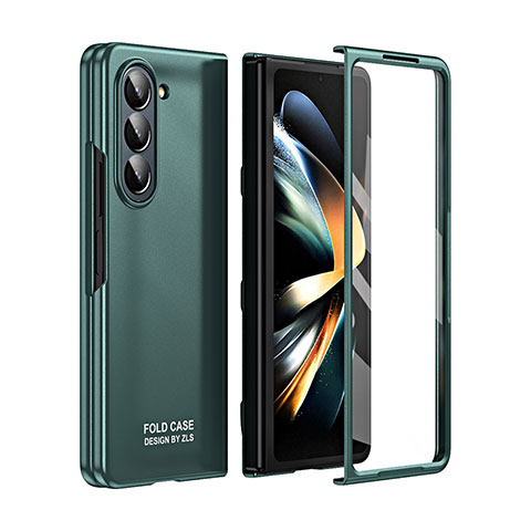 Coque Plastique Mat Protection Integrale 360 Degres Avant et Arriere Etui Housse ZL4 pour Samsung Galaxy Z Fold5 5G Vert