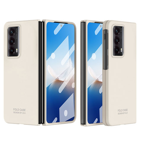 Coque Plastique Mat Protection Integrale 360 Degres Avant et Arriere Etui Housse ZL5 pour Huawei Honor Magic Vs2 5G Blanc