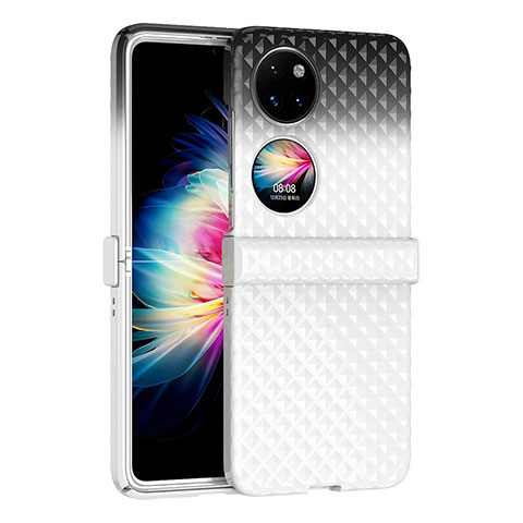 Coque Plastique Mat Protection Integrale 360 Degres Avant et Arriere Etui Housse ZL5 pour Huawei Pocket S Blanc