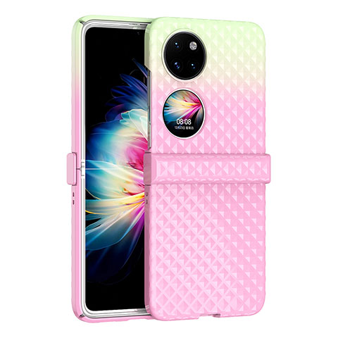 Coque Plastique Mat Protection Integrale 360 Degres Avant et Arriere Etui Housse ZL5 pour Huawei Pocket S Rose