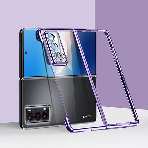 Coque Plastique Mat Protection Integrale 360 Degres Avant et Arriere Etui Housse ZL6 pour Huawei Honor Magic Vs2 5G Violet