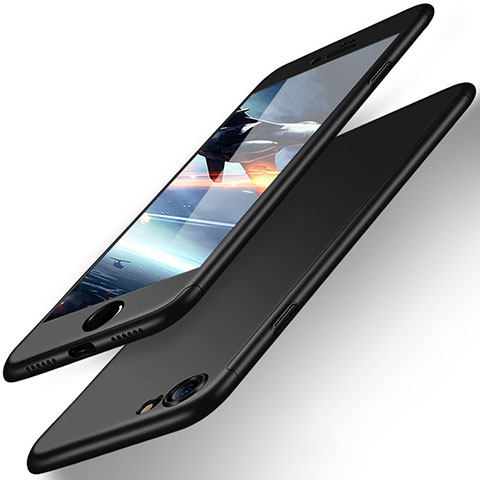 Coque Plastique Mat Protection Integrale 360 Degres Avant et Arriere pour Apple iPhone 8 Noir