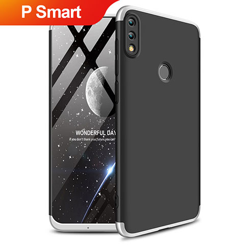 Coque Plastique Mat Protection Integrale 360 Degres Avant et Arriere Q01 pour Huawei P Smart (2019) Argent