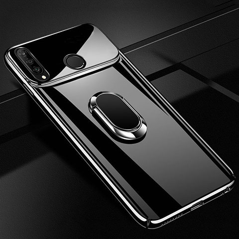 Coque Plastique Protection Integrale 360 Degres Miroir Etui Housse avec Support Bague Anneau Aimante Magnetique pour Huawei Nova 4e Noir