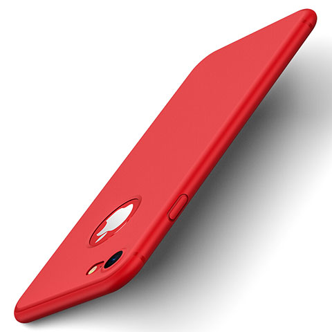 Coque Plastique Rigide avec Trou Mat pour Apple iPhone SE (2020) Rouge