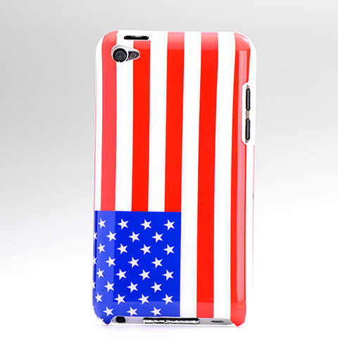 Coque Plastique Rigide Drapeau USA pour Apple iPod Touch 4 Colorful