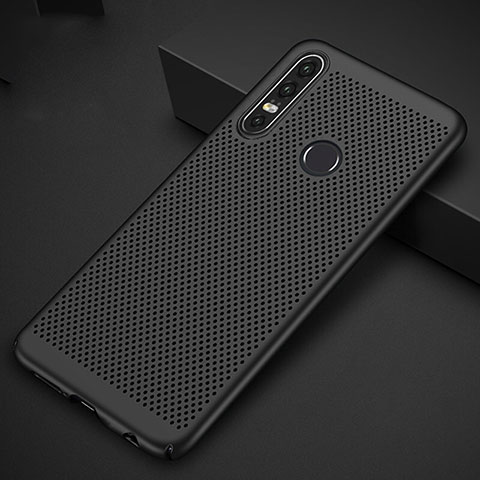 Coque Plastique Rigide Etui Housse Mailles Filet P01 pour Huawei Nova 4e Noir