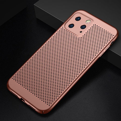 Coque Plastique Rigide Etui Housse Mailles Filet pour Apple iPhone 11 Pro Or Rose