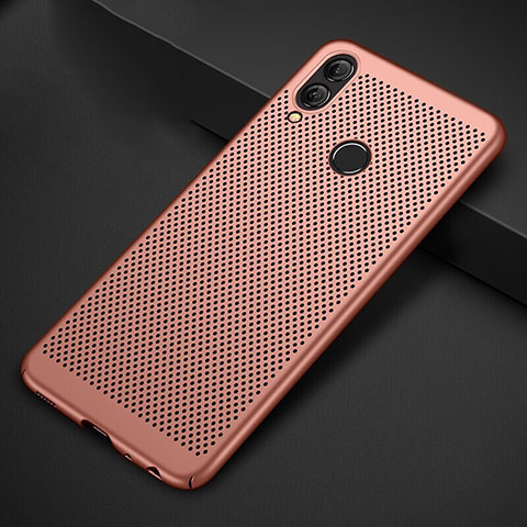 Coque Plastique Rigide Etui Housse Mailles Filet pour Huawei Honor View 10 Lite Or Rose