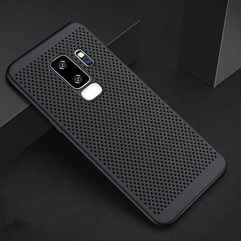 Coque Plastique Rigide Etui Housse Mailles Filet pour Samsung Galaxy S9 Plus Noir