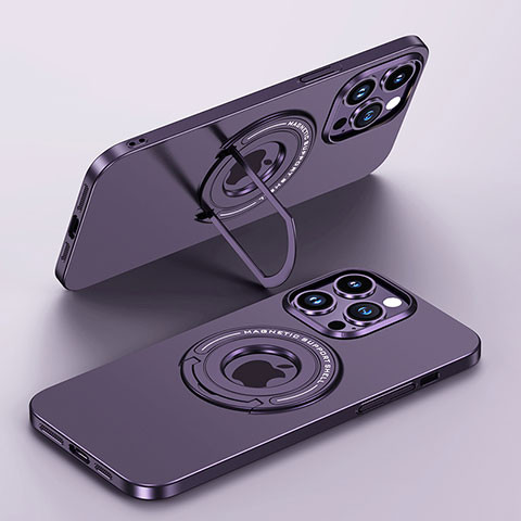 Coque Plastique Rigide Etui Housse Mat avec Mag-Safe Magnetic Magnetique JB1 pour Apple iPhone 15 Pro Violet