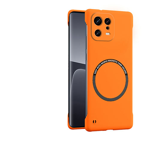 Coque Plastique Rigide Etui Housse Mat avec Mag-Safe Magnetic Magnetique P01 pour Xiaomi Mi 13 5G Orange