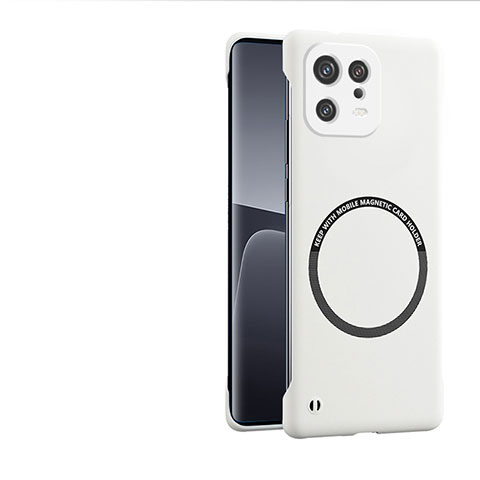 Coque Plastique Rigide Etui Housse Mat avec Mag-Safe Magnetic Magnetique P01 pour Xiaomi Mi 13 Pro 5G Blanc