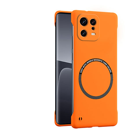 Coque Plastique Rigide Etui Housse Mat avec Mag-Safe Magnetic Magnetique pour Xiaomi Mi 13 Pro 5G Orange