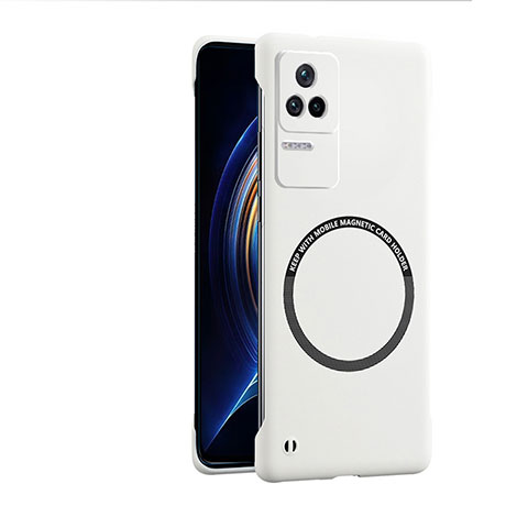 Coque Plastique Rigide Etui Housse Mat avec Mag-Safe Magnetic Magnetique pour Xiaomi Redmi K50 Pro 5G Blanc