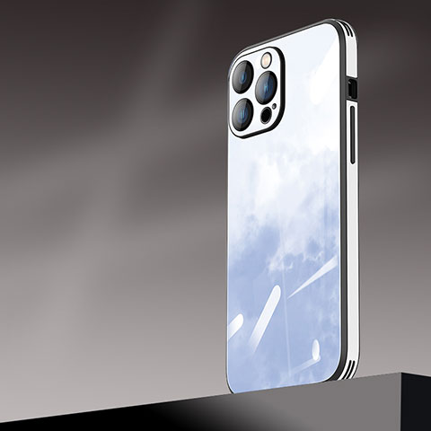 Coque Plastique Rigide Etui Housse Mat Degrade AT1 pour Apple iPhone 14 Pro Bleu