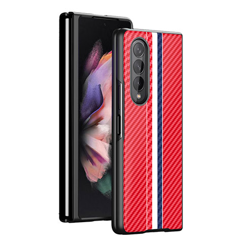 Coque Plastique Rigide Etui Housse Mat H01 pour Samsung Galaxy Z Fold3 5G Rouge