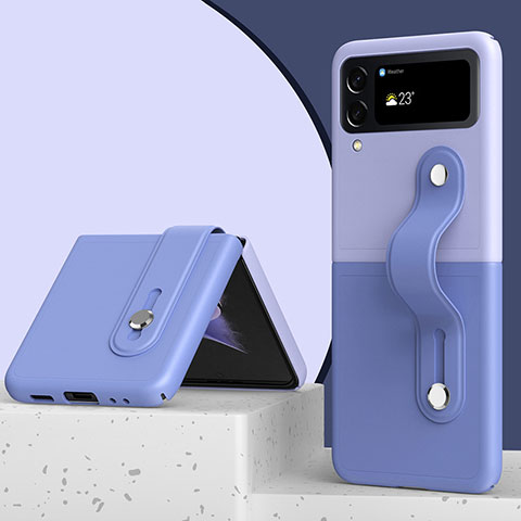 Coque Plastique Rigide Etui Housse Mat H02 pour Samsung Galaxy Z Flip4 5G Gris Lavende