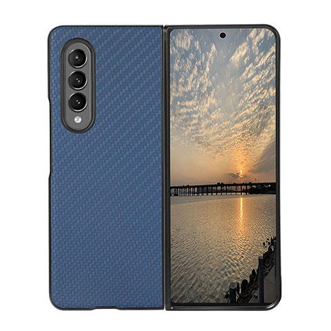 Coque Plastique Rigide Etui Housse Mat H03 pour Samsung Galaxy Z Fold3 5G Bleu