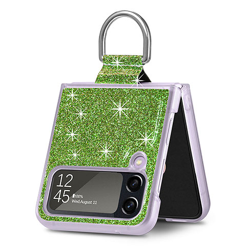 Coque Plastique Rigide Etui Housse Mat L01 pour Samsung Galaxy Z Flip4 5G Vert