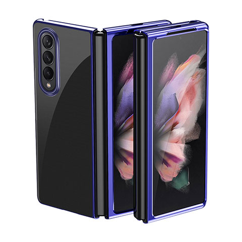 Coque Plastique Rigide Etui Housse Mat L01 pour Samsung Galaxy Z Fold4 5G Bleu