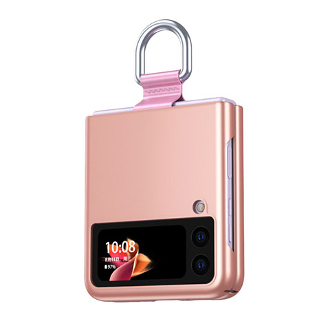 Coque Plastique Rigide Etui Housse Mat L04 pour Samsung Galaxy Z Flip3 5G Or Rose