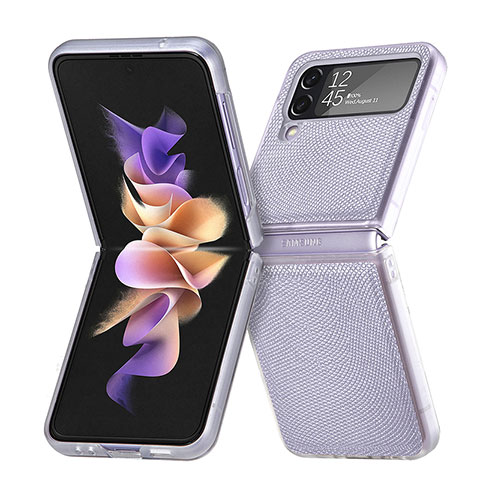 Coque Plastique Rigide Etui Housse Mat L04 pour Samsung Galaxy Z Flip4 5G Violet Clair