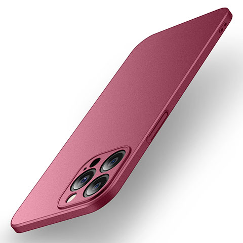Coque Plastique Rigide Etui Housse Mat M01 pour Apple iPhone 15 Pro Max Rouge