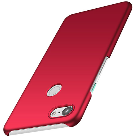 Coque Plastique Rigide Etui Housse Mat M01 pour Google Pixel 3 XL Rouge