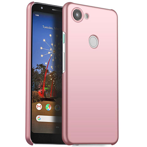 Coque Plastique Rigide Etui Housse Mat M01 pour Google Pixel 3a XL Or Rose