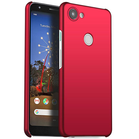 Coque Plastique Rigide Etui Housse Mat M01 pour Google Pixel 3a XL Rouge