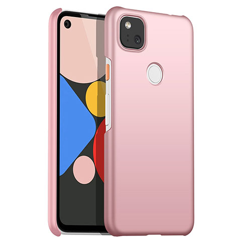 Coque Plastique Rigide Etui Housse Mat M01 pour Google Pixel 4a Or Rose