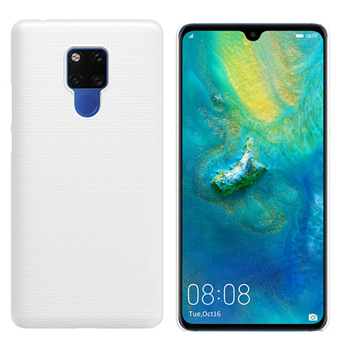 Coque Plastique Rigide Etui Housse Mat M01 pour Huawei Mate 20 X 5G Blanc