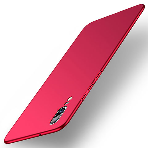 Coque Plastique Rigide Etui Housse Mat M01 pour Huawei P20 Rouge