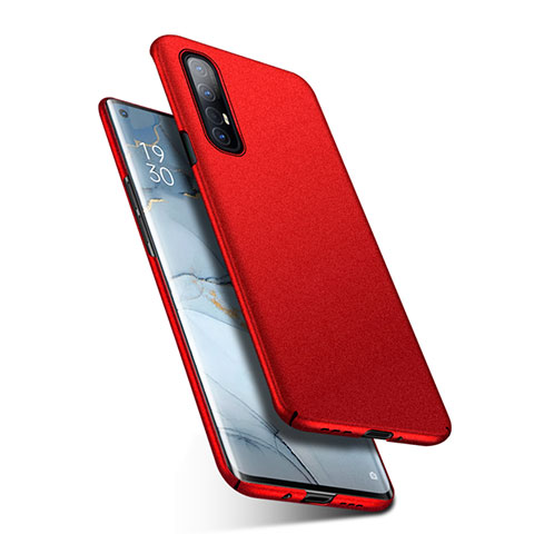 Coque Plastique Rigide Etui Housse Mat M01 pour Oppo Reno3 Pro Rouge