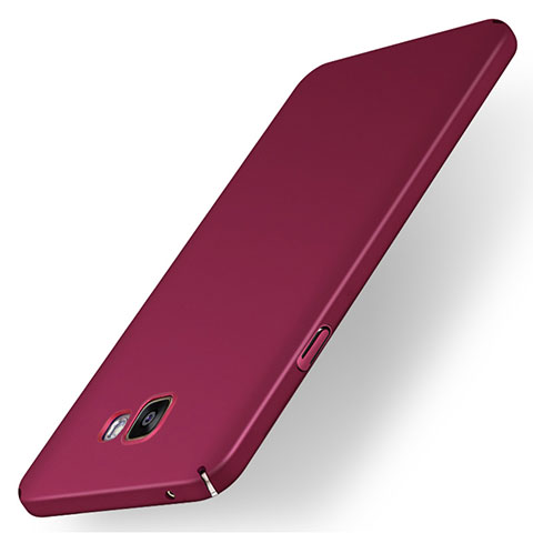 Coque Plastique Rigide Etui Housse Mat M01 pour Samsung Galaxy A7 (2016) A7100 Rouge