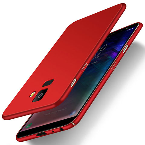 Coque Plastique Rigide Etui Housse Mat M01 pour Samsung Galaxy J6 (2018) J600F Rouge