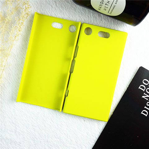 Coque Plastique Rigide Etui Housse Mat M01 pour Sony Xperia XZ1 Compact Jaune